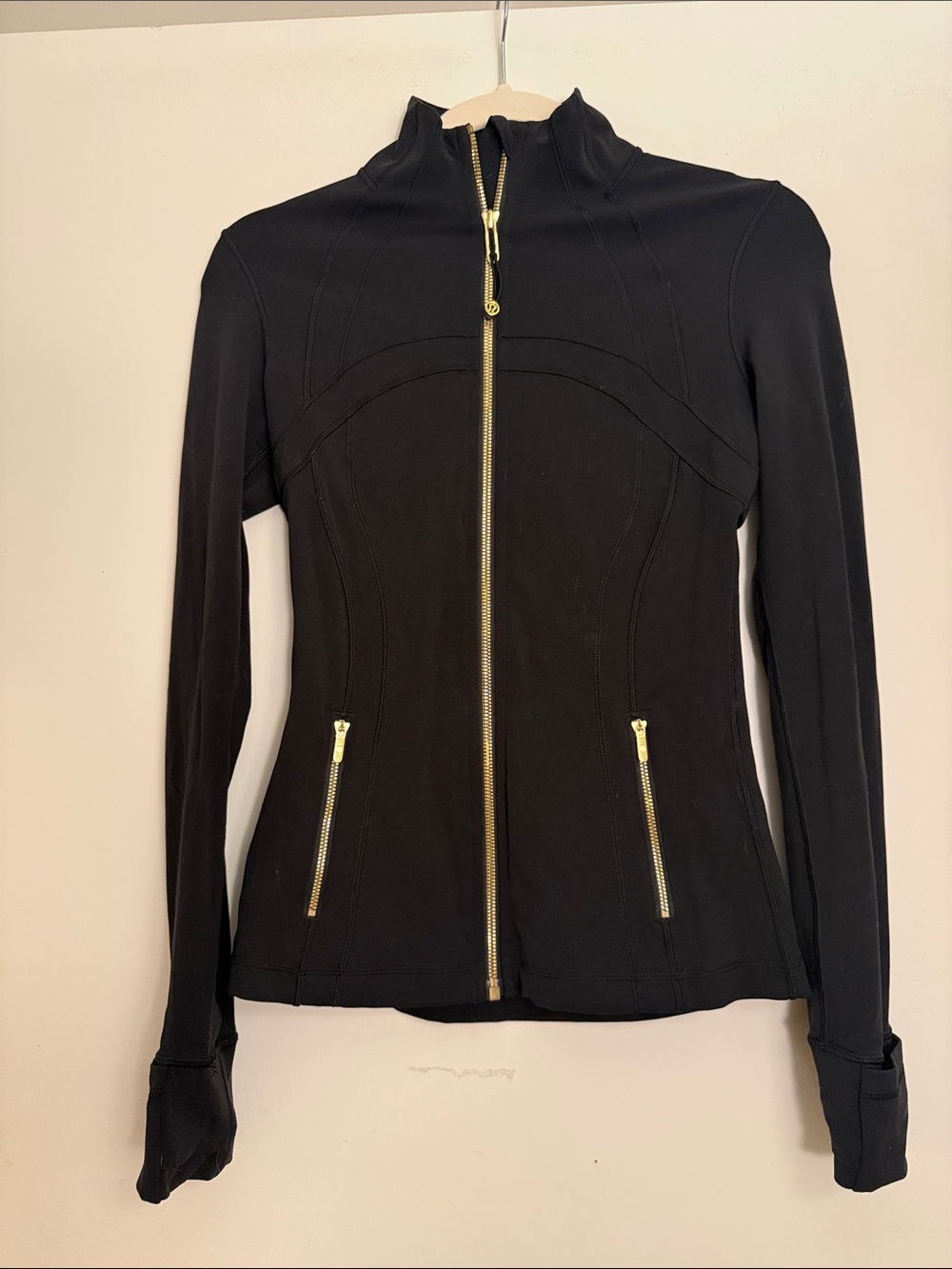 lululemon athletica Black Jacket with Cream Trim